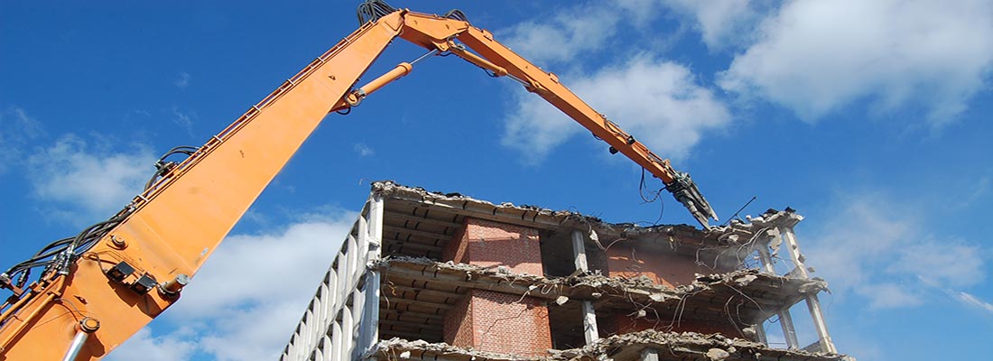 High Reach demolition in Portsmouth, Hampshire