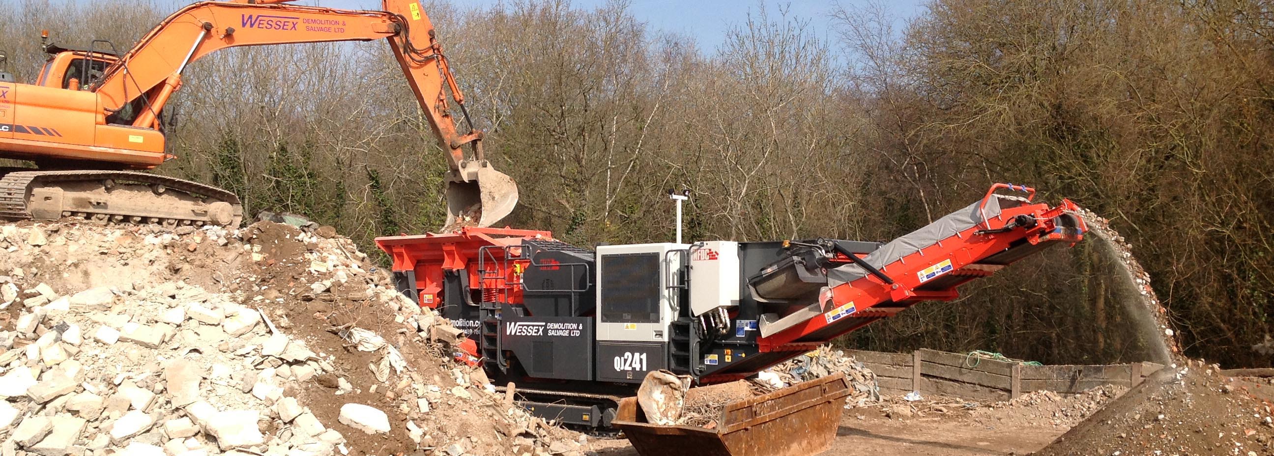 Plant Hire - Wessex Demolition - Sandvik QJ241 Crusher