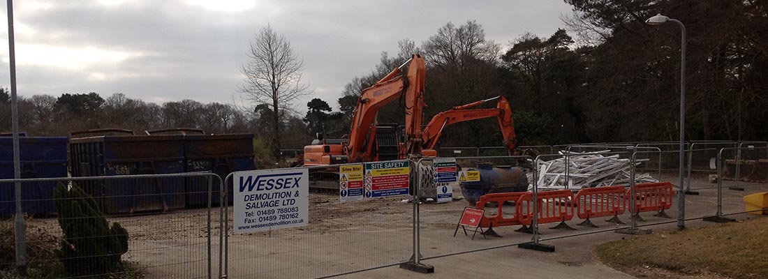 Site set up in Park Gate, Southampton